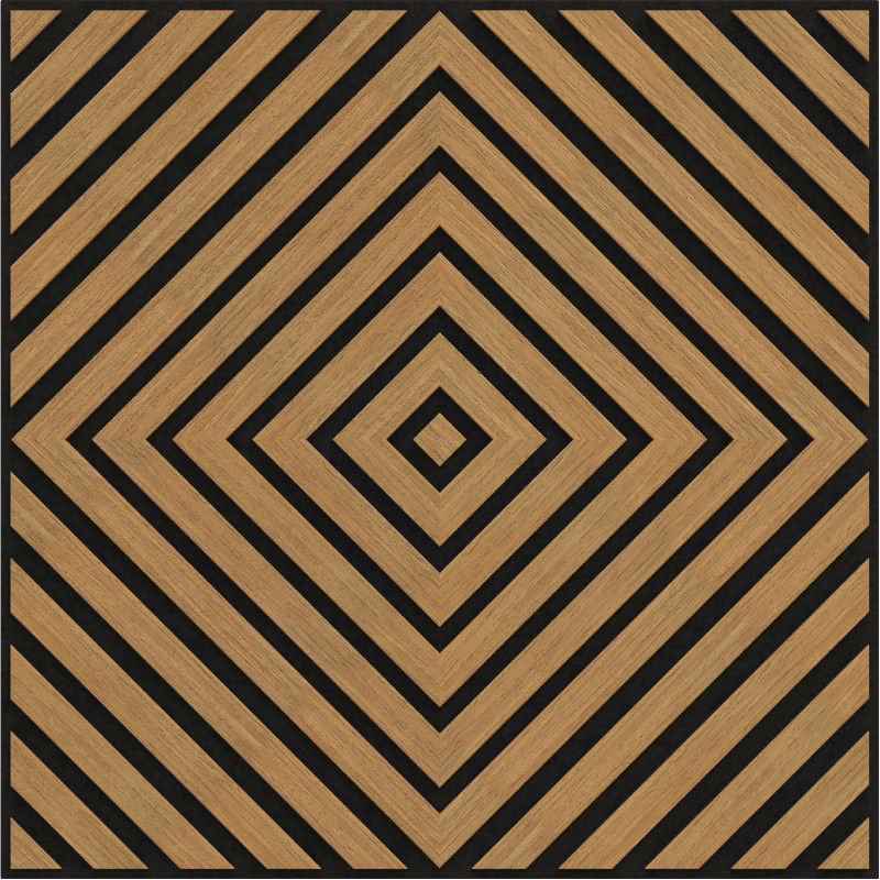 Mexen Linea 03 acoustic wall panel 60 x 60 cm (4 pieces), felt 9 mm, technical veneer, Classic Oak - S110-60607-03-041