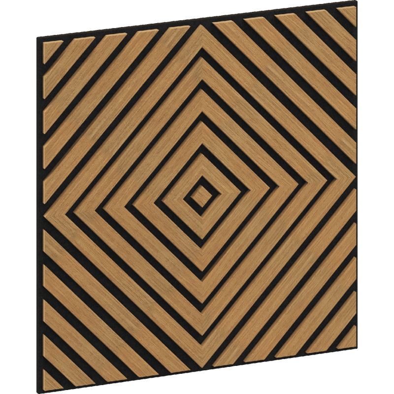Mexen Linea 03 acoustic wall panel 60 x 60 cm (4 pieces), felt 9 mm, technical veneer, Classic Oak - S110-60607-03-041