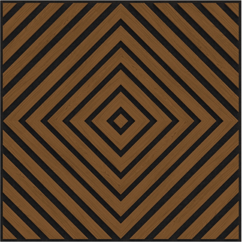 Mexen Linea 03 acoustic wall panel 60 x 60 cm (4 pcs), felt 9 mm, technical veneer, Natural Oak - S110-60607-03-042