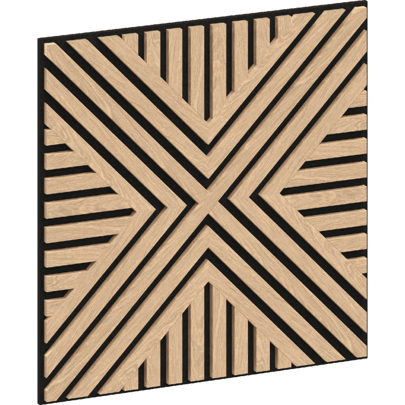 Mexen Linea 05 acoustic wall panel 60 x 60 cm (4pcs.), 9 mm felt, technical veneer, Bleached Oak - S110-60607-05-040