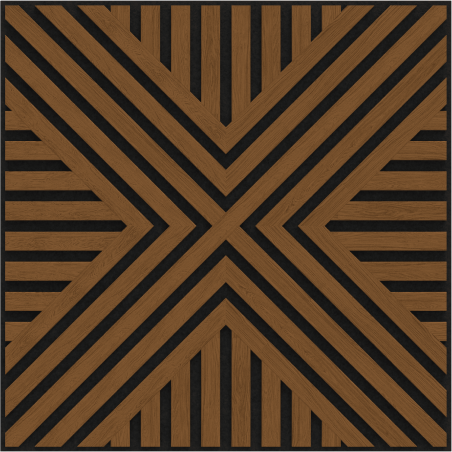 Mexen Linea 05 acoustic wall panel 60 x 60 cm (4pcs), 9 mm felt, technical veneer, Natural Oak - S110-60607-05-042