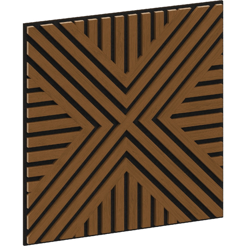 Mexen Linea 05 acoustic wall panel 60 x 60 cm (4pcs), 9 mm felt, technical veneer, Natural Oak - S110-60607-05-042