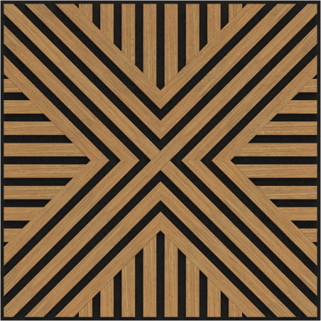 Mexen Linea 06 acoustic wall panel 60 x 60 cm (4 pcs), 9 mm felt, technical veneer, Oak Classic - S110-60607-06-041