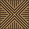 Mexen Linea 06 acoustic wall panel 60 x 60 cm (4 pcs), 9 mm felt, technical veneer, Oak Classic - S110-60607-06-041