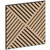 Mexen Linea 08 acoustic wall panel 60 x 60 cm (4pcs), 9 mm felt, technical veneer, Bleached Oak - S110-60607-08-040