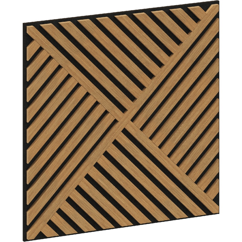 Mexen Linea 08 acoustic wall panel 60 x 60 cm (4 pieces), 9 mm felt, technical veneer, Oak Classic - S110-60607-08-041