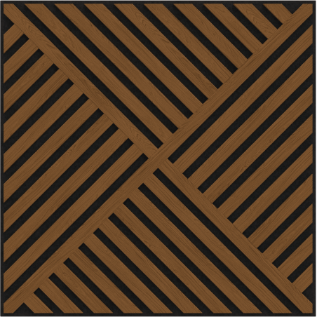 Mexen Linea 08 acoustic wall panel 60 x 60 cm (4 pieces), 9 mm felt, technical veneer, Natural Oak - S110-60607-08-042