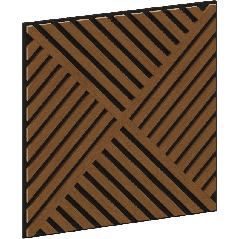 Mexen Linea 08 acoustic wall panel 60 x 60 cm (4 pieces), 9 mm felt, technical veneer, Natural Oak - S110-60607-08-042