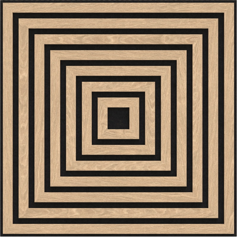 Mexen Linea 13 acoustic wall panel 60 x 60 cm (4 pieces), 9 mm felt, technical veneer, Bleached Oak - S110-60607-13-040