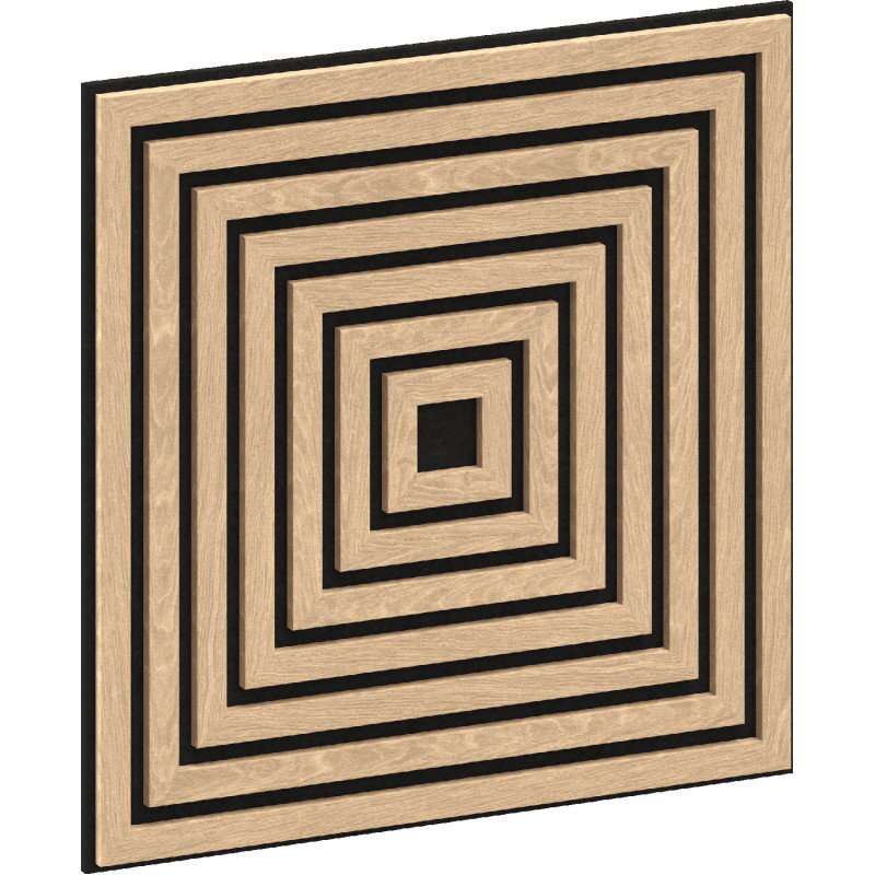 Mexen Linea 13 acoustic wall panel 60 x 60 cm (4 pieces), 9 mm felt, technical veneer, Bleached Oak - S110-60607-13-040