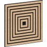 Mexen Linea 13 acoustic wall panel 60 x 60 cm (4 pieces), 9 mm felt, technical veneer, Bleached Oak - S110-60607-13-040
