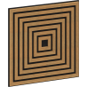 Mexen Linea 13 acoustic wall panel 60 x 60 cm (4 pcs), 9 mm felt, technical veneer, Classic Oak - S110-60607-13-041
