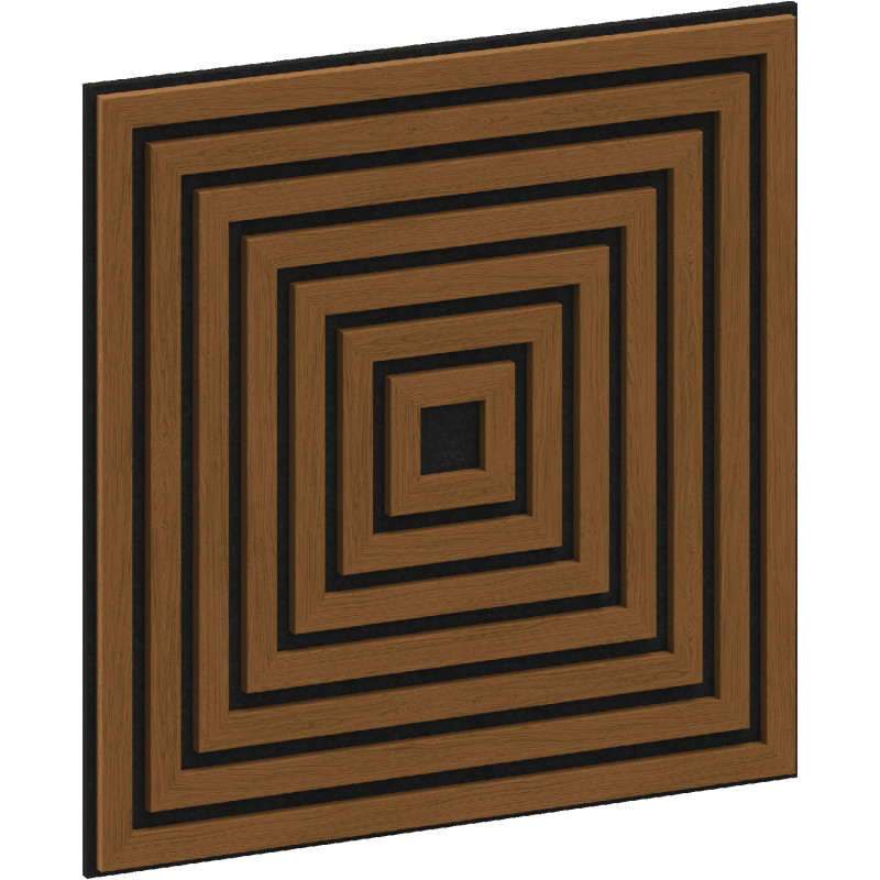Mexen Linea 13 acoustic wall panel 60 x 60 cm (4 pcs), 9 mm felt, technical veneer, Natural Oak - S110-60607-13-042