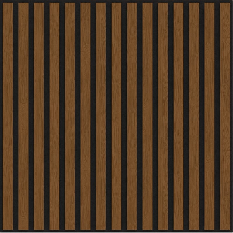 Mexen Linea 15 Acoustic Wall Panel 60 x 60 cm (4 pcs), 9 mm Felt, Technical Veneer, Natural Oak - S110-60607-15-042