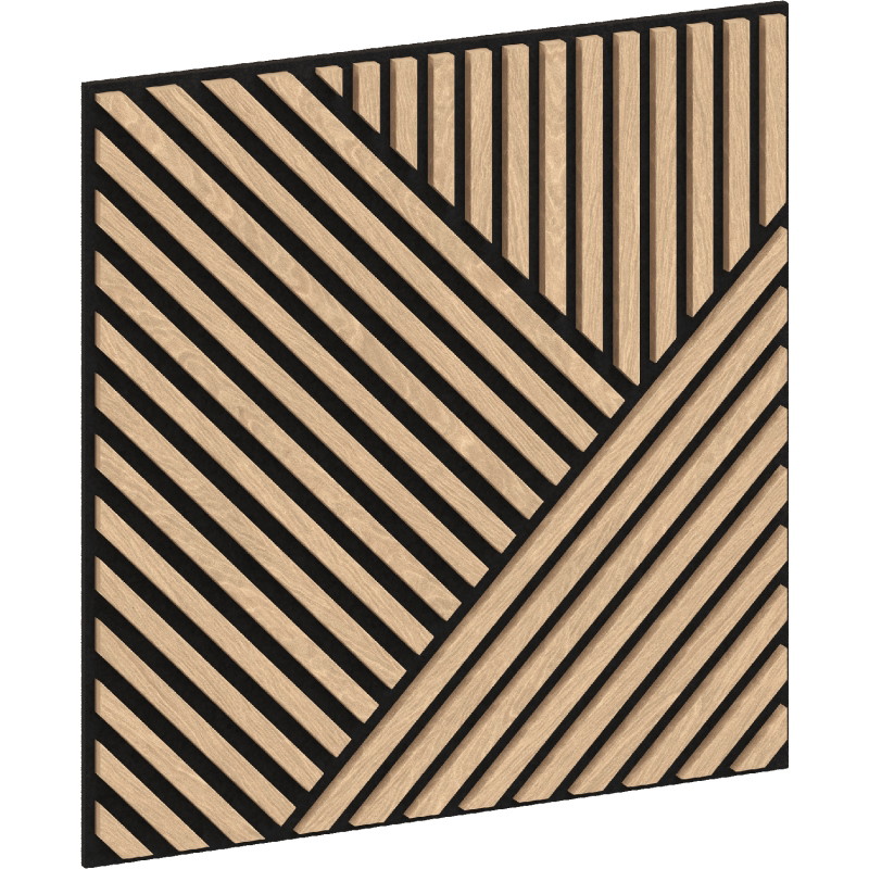 Mexen Linea 25 acoustic wall panel 60 x 60 cm (4 pcs.), 9 mm felt, technical veneer, Bleached Oak - S110-60607-25-040