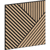 Mexen Linea 25 acoustic wall panel 60 x 60 cm (4 pcs.), 9 mm felt, technical veneer, Bleached Oak - S110-60607-25-040