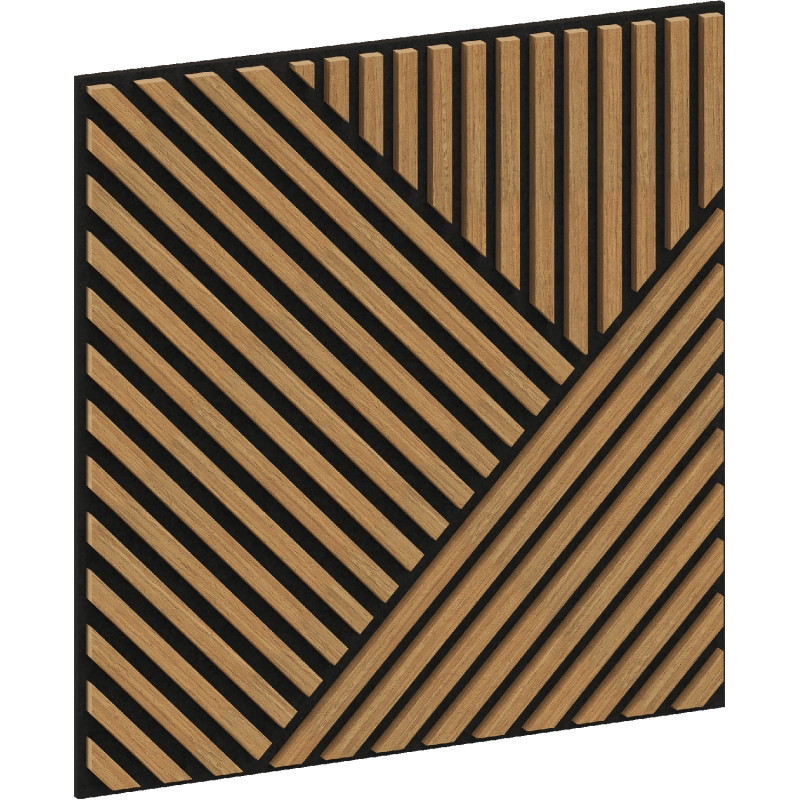 Mexen Linea 25 acoustic wall panel 60 x 60 cm (4 pcs), 9 mm felt, technical veneer, Classic Oak - S110-60607-25-041