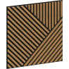 Mexen Linea 25 acoustic wall panel 60 x 60 cm (4 pcs), 9 mm felt, technical veneer, Classic Oak - S110-60607-25-041