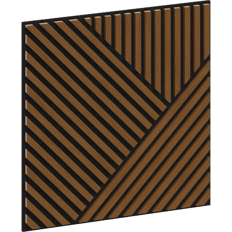Mexen Linea 25 acoustic wall panel 60 x 60 cm (4 pcs), 9 mm felt, technical veneer, Natural Oak - S110-60607-25-042