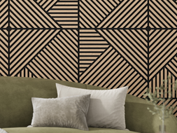 Mexen Linea 25 acoustic wall panel 60 x 60 cm (4 pcs.), 9 mm felt, technical veneer, Bleached Oak - S110-60607-25-040