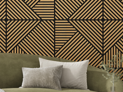 Mexen Linea 25 acoustic wall panel 60 x 60 cm (4 pcs), 9 mm felt, technical veneer, Classic Oak - S110-60607-25-041