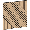 Mexen Linea 26 acoustic wall panel 60 x 60 cm (4 pcs), 9 mm felt, technical veneer, White Oak - S110-60607-26-040