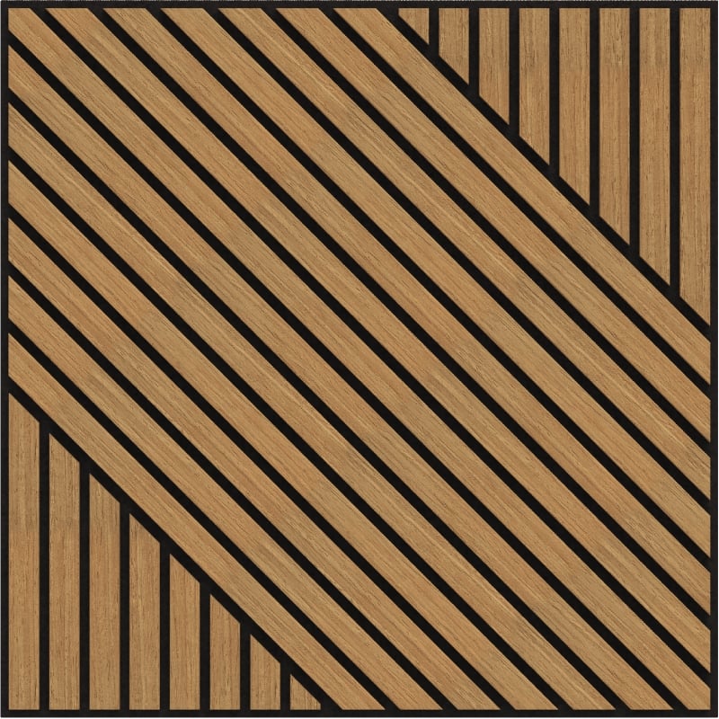 Mexen Linea 26 acoustic wall panel 60 x 60 cm (4pcs.), 9 mm felt, technical veneer, Oak Classic - S110-60607-26-041