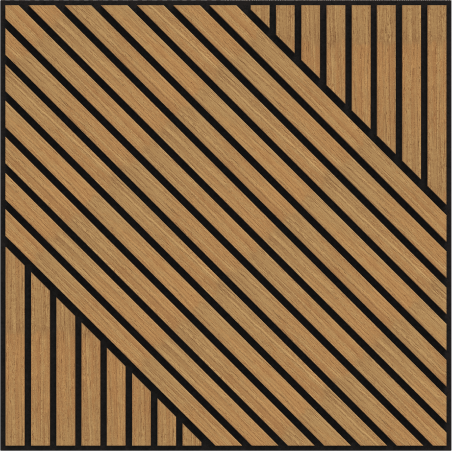 Mexen Linea 26 acoustic wall panel 60 x 60 cm (4pcs.), 9 mm felt, technical veneer, Oak Classic - S110-60607-26-041