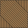 Mexen Linea 26 acoustic wall panel 60 x 60 cm (4pcs.), 9 mm felt, technical veneer, Oak Classic - S110-60607-26-041