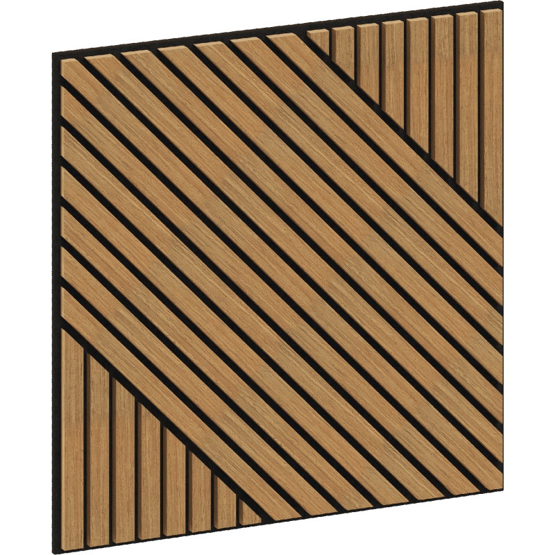 Mexen Linea 26 acoustic wall panel 60 x 60 cm (4pcs.), 9 mm felt, technical veneer, Oak Classic - S110-60607-26-041
