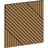 Mexen Linea 26 acoustic wall panel 60 x 60 cm (4pcs.), 9 mm felt, technical veneer, Oak Classic - S110-60607-26-041