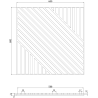 Mexen Linea 26 acoustic wall panel 60 x 60 cm (4pcs.), 9 mm felt, technical veneer, Oak Classic - S110-60607-26-041