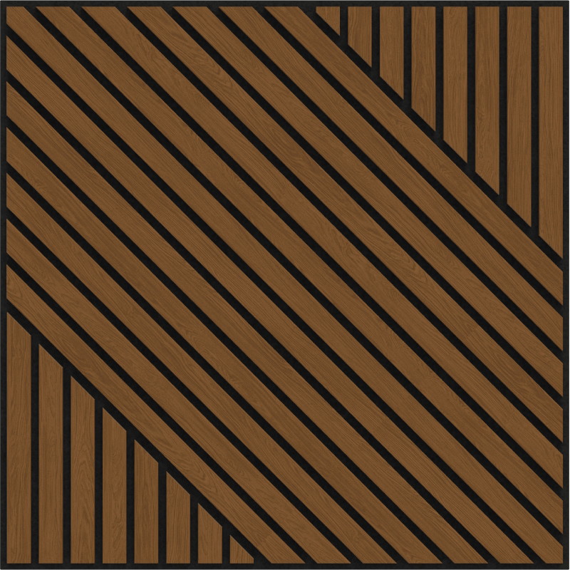 Mexen Linea 26 acoustic wall panel 60 x 60 cm (4 pcs), 9 mm felt, technical veneer, Natural Oak - S110-60607-26-042