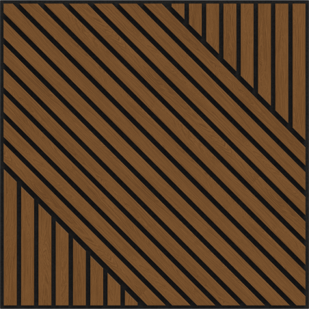 Mexen Linea 26 acoustic wall panel 60 x 60 cm (4 pcs), 9 mm felt, technical veneer, Natural Oak - S110-60607-26-042