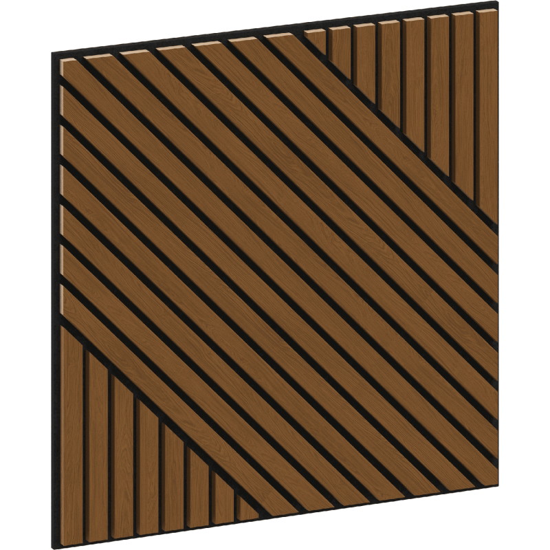 Mexen Linea 26 acoustic wall panel 60 x 60 cm (4 pcs), 9 mm felt, technical veneer, Natural Oak - S110-60607-26-042