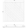 Mexen Linea 26 acoustic wall panel 60 x 60 cm (4 pcs), 9 mm felt, technical veneer, Natural Oak - S110-60607-26-042