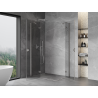 Mexen Mist-H Duo Left-Hinged Shower Cabin 95 x 70 cm, Transparent, Brushed Nickel - 8A5-095L-070P-97-00