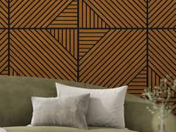 Mexen Linea 26 acoustic wall panel 60 x 60 cm (4 pcs), 9 mm felt, technical veneer, Natural Oak - S110-60607-26-042