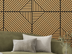 Mexen Linea 26 acoustic wall panel 60 x 60 cm (4pcs.), 9 mm felt, technical veneer, Oak Classic - S110-60607-26-041