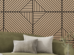Mexen Linea 26 acoustic wall panel 60 x 60 cm (4 pcs), 9 mm felt, technical veneer, White Oak - S110-60607-26-040