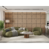 Mexen Linea 26 acoustic wall panel 60 x 60 cm (4 pcs), 9 mm felt, technical veneer, White Oak - S110-60607-26-040
