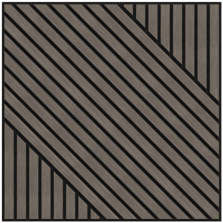 Mexen Linea 26 acoustic wall panel 60 x 60 cm (4pcs), 9 mm felt, technical veneer, Gray Oak - S110-60607-26-043