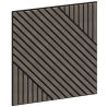 Mexen Linea 26 acoustic wall panel 60 x 60 cm (4pcs), 9 mm felt, technical veneer, Gray Oak - S110-60607-26-043