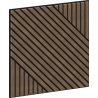 Mexen Linea 26 acoustic wall panel 60 x 60 cm (4 pcs.), 9 mm felt, technical veneer, Dark Walnut - S110-60607-26-044