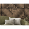 Mexen Linea 26 acoustic wall panel 60 x 60 cm (4 pcs.), 9 mm felt, technical veneer, Dark Walnut - S110-60607-26-044