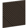 Mexen Linea 26 acoustic wall panel 60 x 60 cm (4 pcs), 9 mm felt, technical veneer, Mocca Oak - S110-60607-26-045