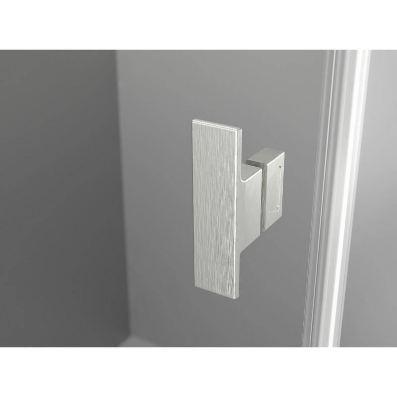 Mexen Mist-H Duo pivot shower cabin right 70 x 75 cm, transparent, brushed nickel - 8A5-070L-075P-97-00
