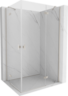Mexen Mist-H Duo pivot shower cabin right 70 x 75 cm, transparent, brushed nickel - 8A5-070L-075P-97-00