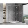 Mexen Mist-H Duo pivot shower cabin right 70 x 75 cm, transparent, brushed nickel - 8A5-070L-075P-97-00