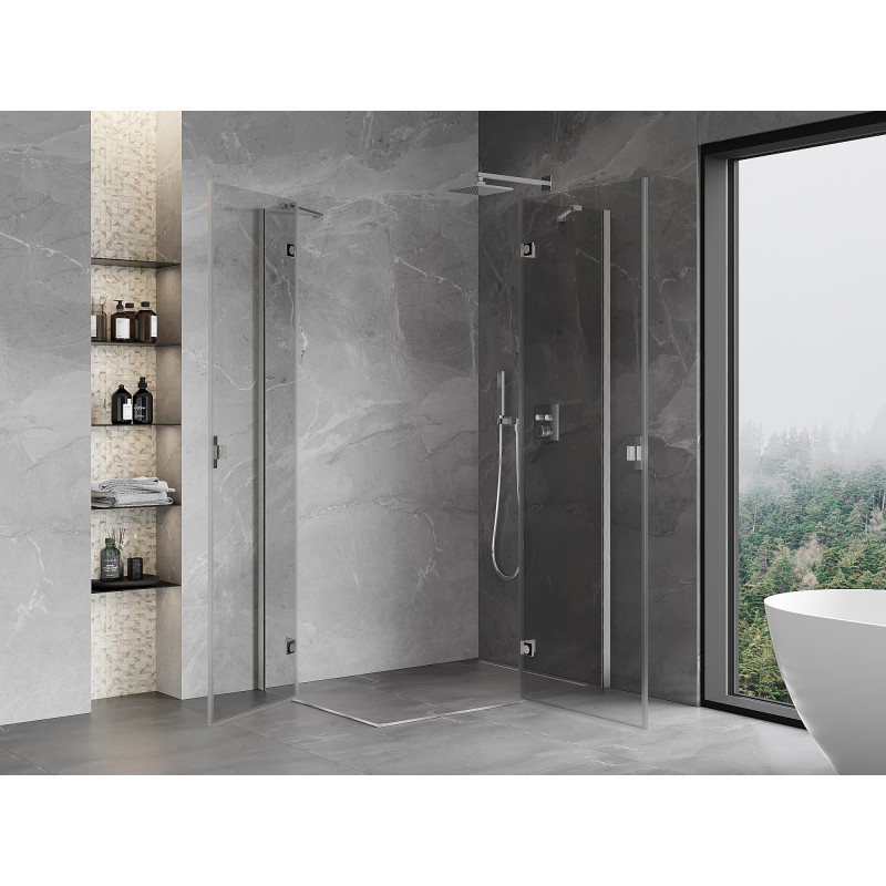 Mexen Mist-H Duo hinged shower cabin 70 x 70 cm, transparent, chrome - 8A5-070L-070P-01-00